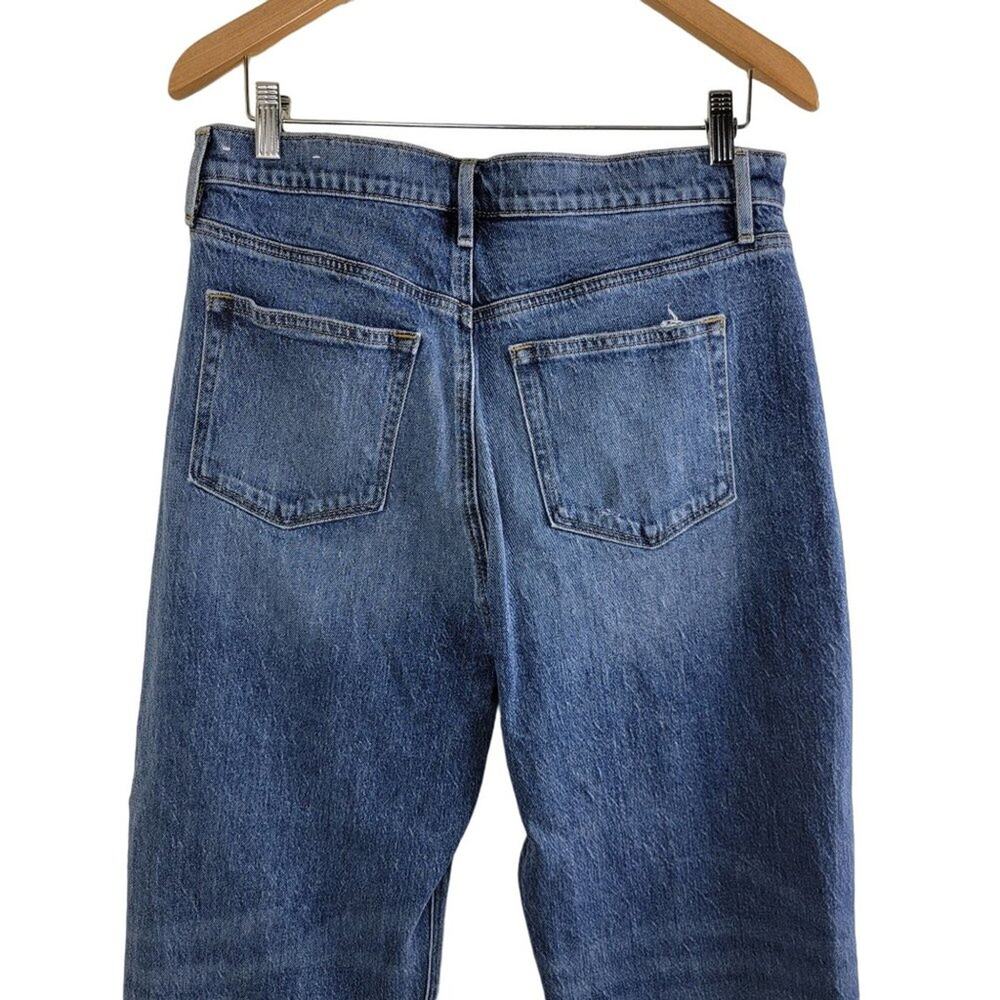The Abercrombie & Fitch Ankle Straight Ultra Rise Jeans Womens size 31/12 Blue - Picture 3 of 8